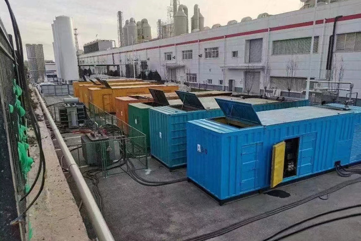 龙文发电机租赁施工现场